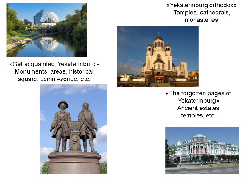 «Get acquainted, Yekaterinburg» Monuments, areas, historical square, Lenin Avenue, etc. «The forgotten pages of